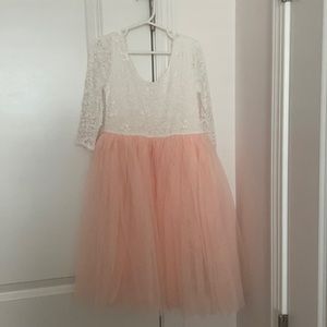 Little Girl Lace Back Tutu Dress